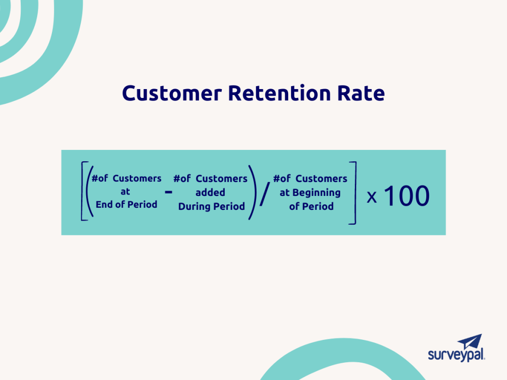 Customer retention rate formula